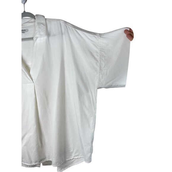 Madewell Philly Shirttail Top In Eyelet White Popover Pocket XXL - Picture 3 of 9